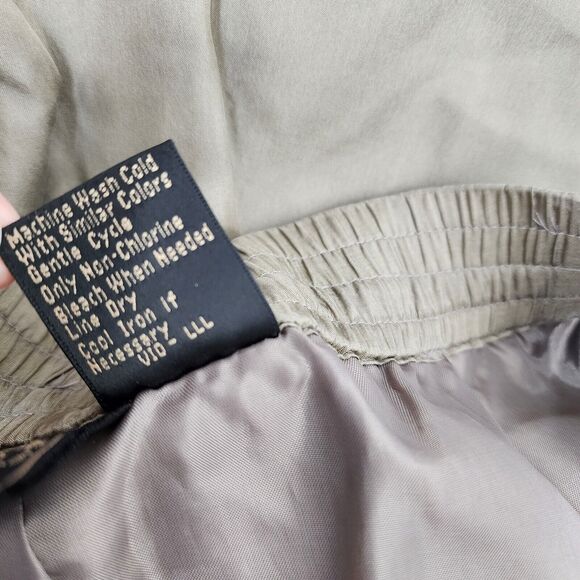 Personal Choice Womens Pants Size Large Tan 100% Silk Pull On Drawstring Lined - Picture 8 of 8